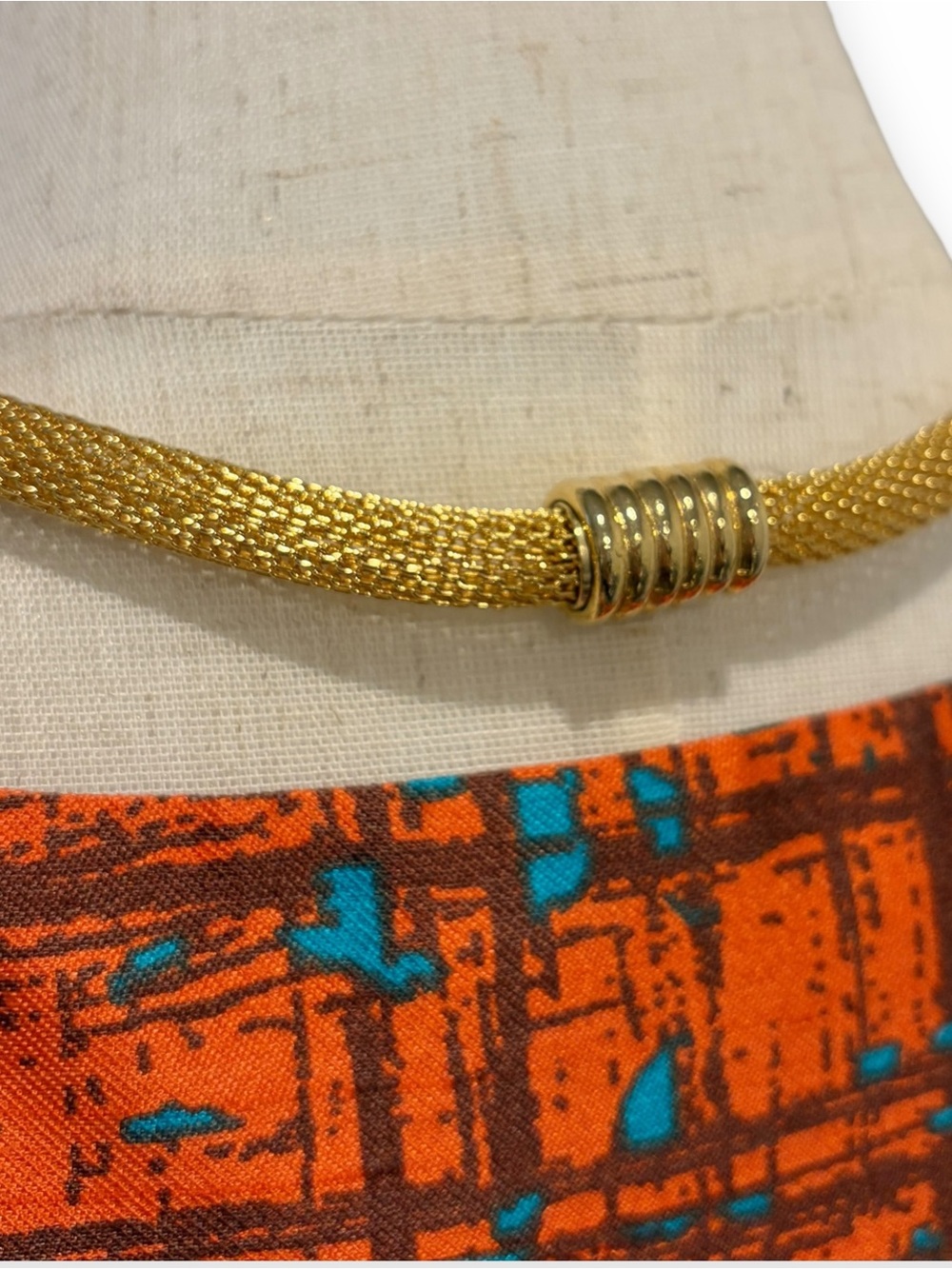 Vintage Gold Plated Vermeil Statement Pendant Necklace Earring Set - NWOT - Picture 8 of 16